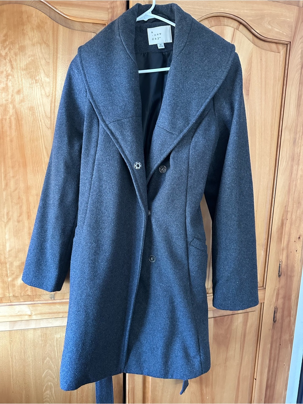 a new day Charcoal Gray Women's Pea Coat